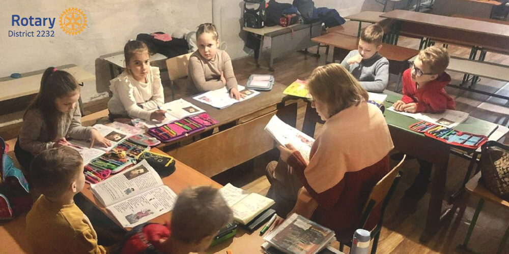 Underjordisk skola för ukrainska barn
